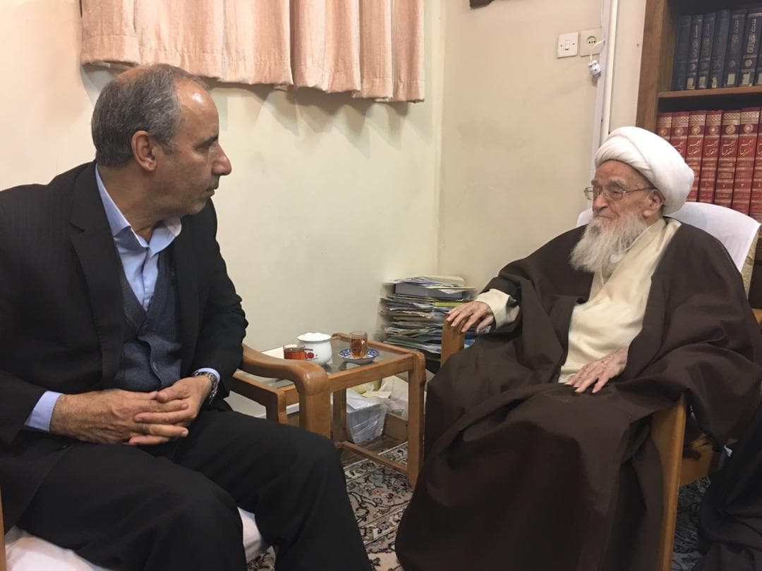 دیدار مدیریت دبیرستان با حضرت آیت الله صافی گلپایگانی (سال ۹۸)